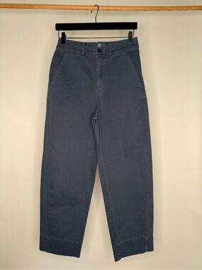 Apiece Apart Mari Barrel High
Rise Twill Pants Blue Size 6
